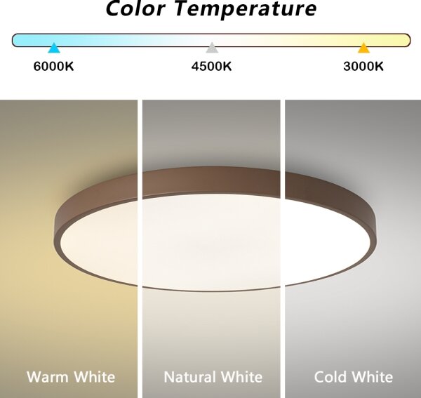 Brilagi - LED Stropní svítidlo POOL LED/60W/230V 3000/4000/6000K 60 cm hnědá