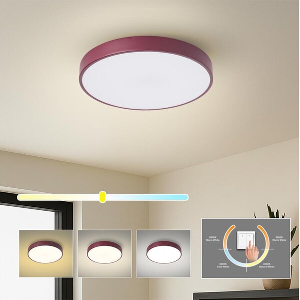 Brilagi - LED Stropní svítidlo POOL LED/36W/230V 3000/4000/6000K 30 cm burgundy