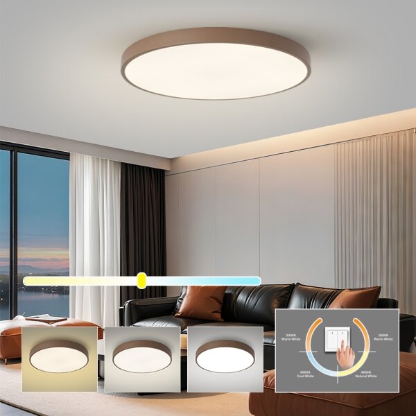 Brilagi - LED Stropní svítidlo POOL LED/100W/230V 3000/4000/6000K 80 cm hnědá