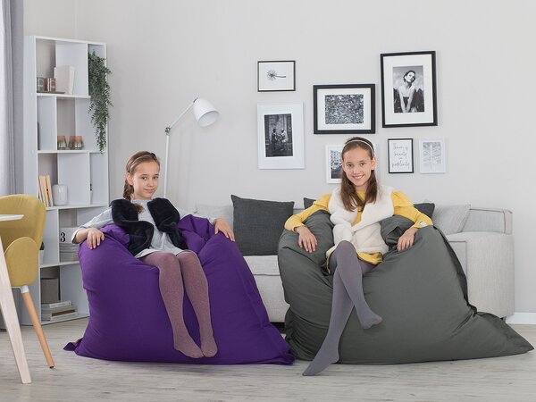 Sedací vak 300 L FUZZY 140 cm 180 cm Fialová