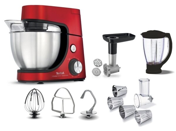 Tefal - Kuchyňský robot MASTERCHEF GOURMET 1100W/230V červená