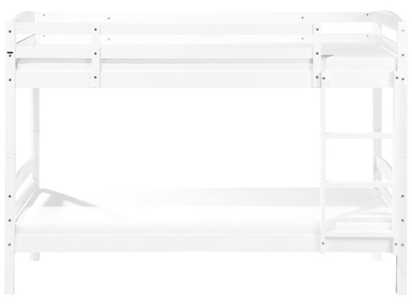 Patrová postel Borovicové dřevo REGAT 90 x 200 cm Bílá
