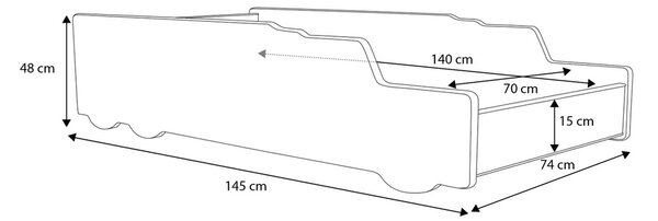 Dětská postel hasičské auto s matrací 70x140 cm FAMRIX - červená