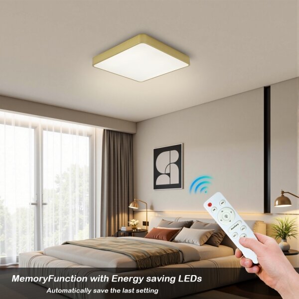 Brilagi-LED Stm stropní svítidlo POOL LED/36W/230V 3000-6000K 40x40 cm zlatá+DO