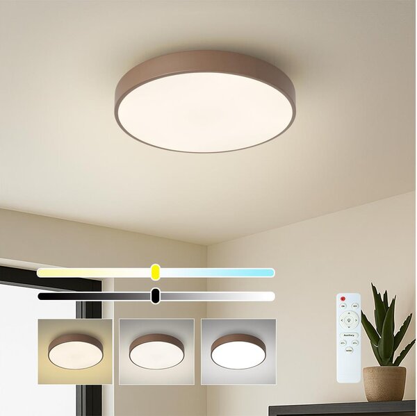 Brilagi - LED Stm stropní svítidlo POOL LED/36W/230V 3000-6000K 30 cm hnědá+DO