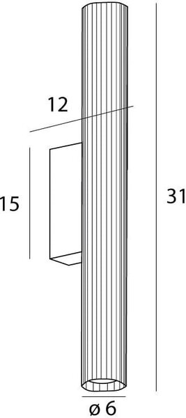 MaxLight Fayette nástěnné svítidlo 1x6 W černá W0363