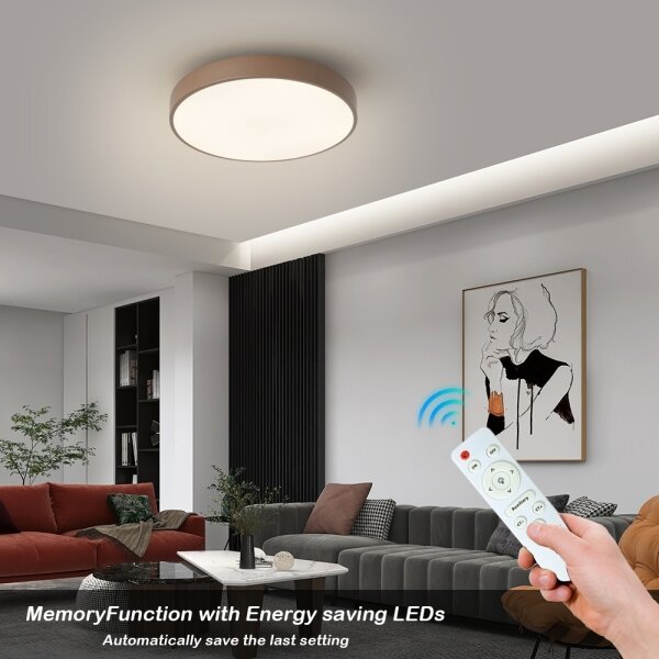 Brilagi - LED Stm stropní svítidlo POOL LED/36W/230V 3000-6000K 30 cm hnědá+DO
