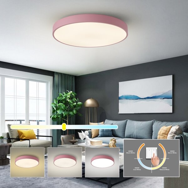 Brilagi - LED Stropní svítidlo POOL LED/60W/230V 3000/4000/6000K 60 cm růžová