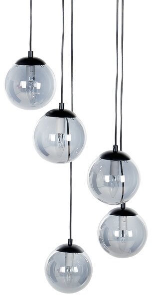 Závěsná lampa NOEL Sklo Černá