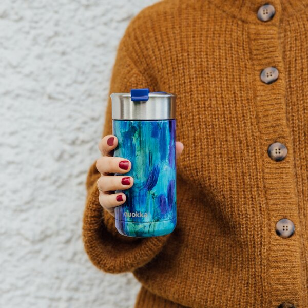 Termohrnek se sítkem Boost, 400ml, Quokka, blue paint