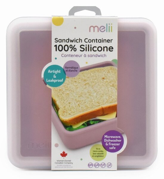 Silikonová krabička na sendvič, 790ml, Melii, růžová