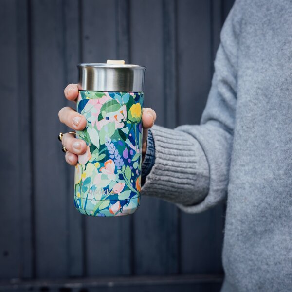 Termohrnek se sítkem Boost, 400ml, Quokka, floral party