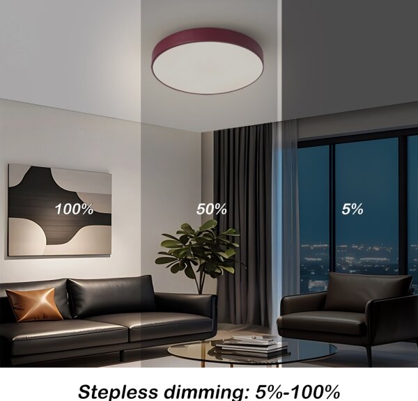 Brilagi-LED Stm stropní svítidlo POOL LED/36W/230V 3000-6000K 30 cm burgundy+DO