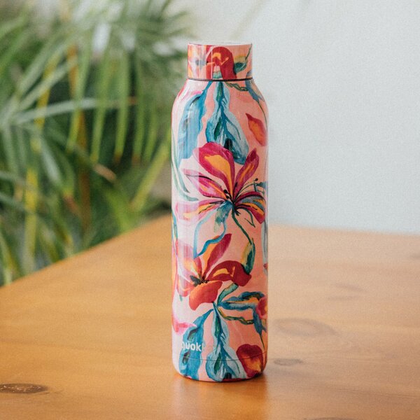 Nerezová termoláhev Solid, 630ml, Quokka, tropical bloom