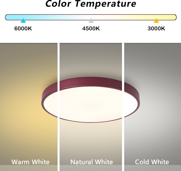 Brilagi - LED Stropní svítidlo POOL LED/36W/230V 3000/4000/6000K 30 cm burgundy