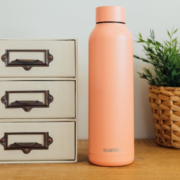Nerezová termoláhev Solid , 850ml, Quokka, broskvová