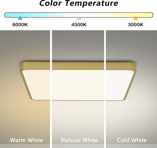 Brilagi - LED Stropní svítidlo POOL LED/48W/230V 3000/4000/6000K 50x50 cm zlatá