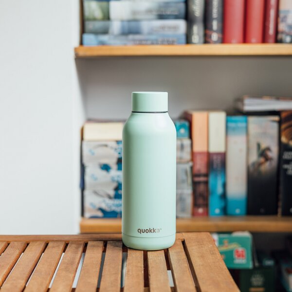 Nerezová termoláhev Solid Powder, 510ml, Quokka, světle zelená