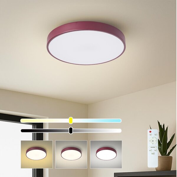 Brilagi-LED Stm stropní svítidlo POOL LED/36W/230V 3000-6000K 30 cm burgundy+DO
