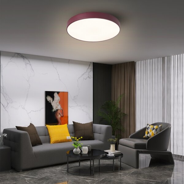 Brilagi-LED Stm stropní svítidlo POOL LED/36W/230V 3000-6000K 30 cm burgundy+DO