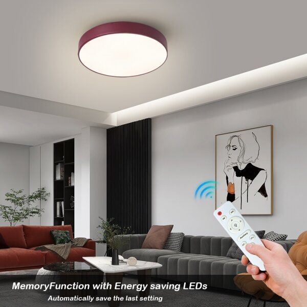 Brilagi-LED Stm stropní svítidlo POOL LED/36W/230V 3000-6000K 30 cm burgundy+DO