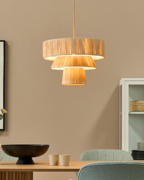 Závěsná lampa CHAMBO Papír Přírodní