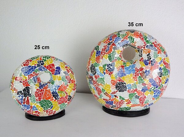 Stolní lampa barevná DONAT, ruční práce, mozaika