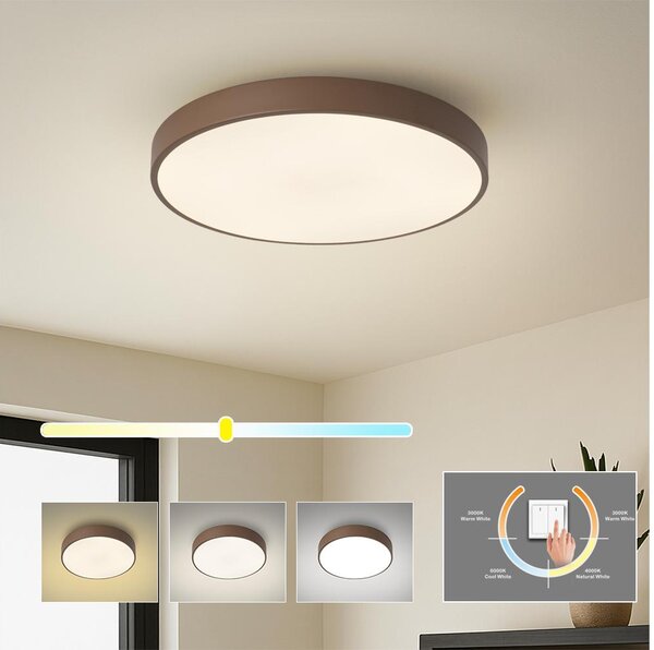 Brilagi - LED Stropní svítidlo POOL LED/48W/230V 3000/4000/6000K 40 cm hnědá