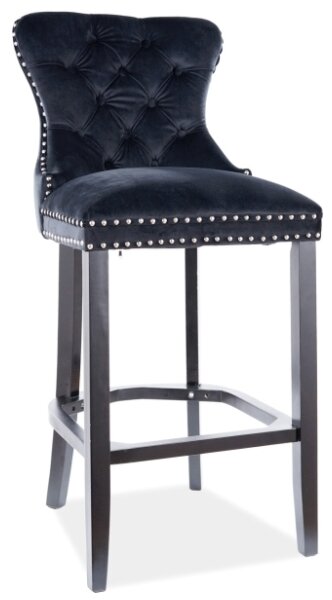 Barová židle August H-1 Velvet Barva: Černá