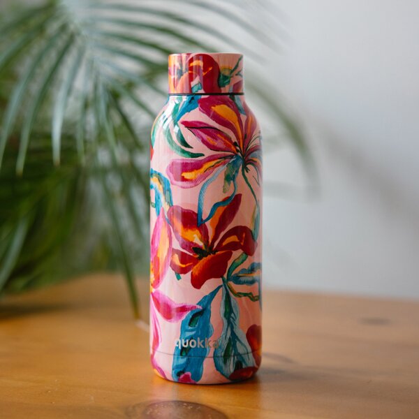 Nerezová termoláhev Solid, 510ml, Quokka, tropical bloom