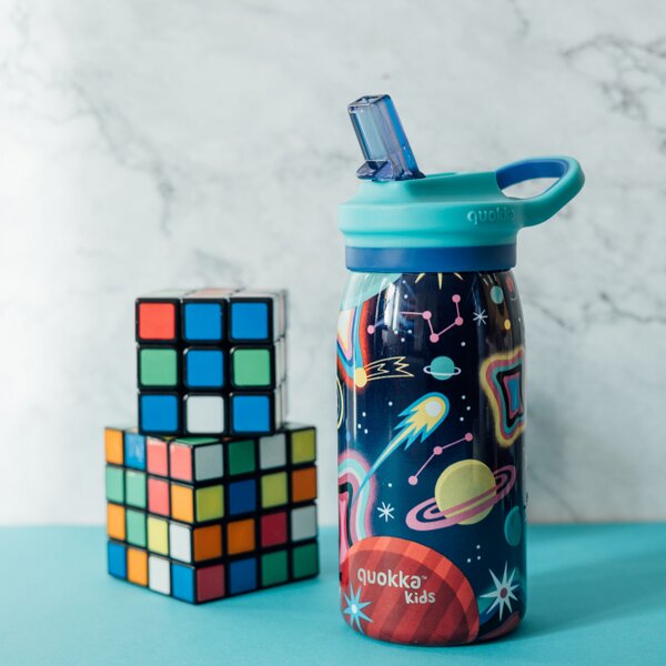 Dětská nerezová láhev Pop, 445ml, Quokka, vesmír