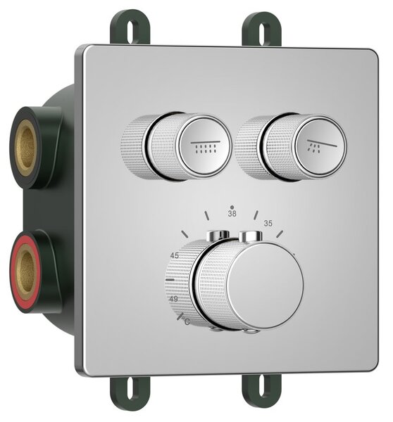 Sapho Sapho, SMARTSELECT podomítková sprchová baterie, box, 2 vývody, chrom, RP042