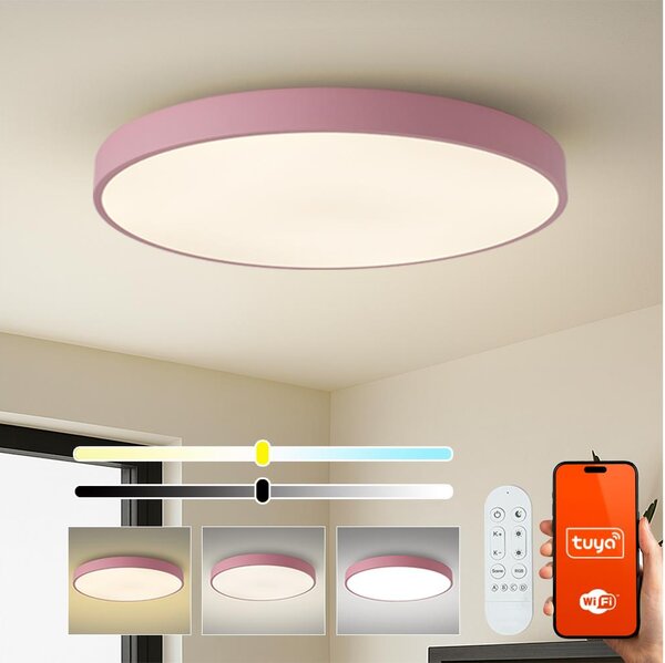 Brilagi-LED Stm svítidlo POOL SMART LED/128W/230V 100 cm Wi-Fi Tuya+DO růžová