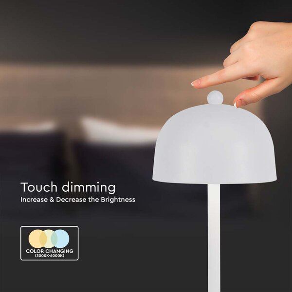 LED Solution Bílá LED stolní nabíjecí lampa 300mm 3W 7986