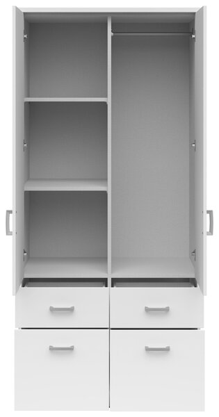 ŠATNÍ SKŘÍŇ, bílá, 91/199/58 cm Boxxx - Šatní skříně, Online Only