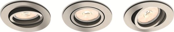 Philips 50393/17/PN-SADA 3x LED RGBW Stm. podhl. svít. 1xGU10/4,8W/230V chrom+DO