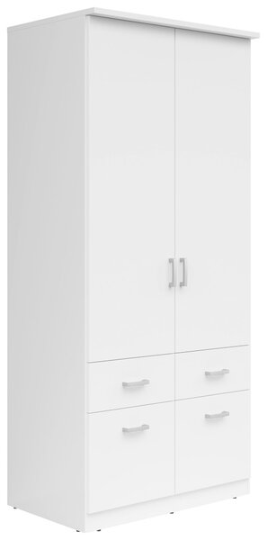 ŠATNÍ SKŘÍŇ, bílá, 91/199/58 cm Boxxx - Šatní skříně, Online Only