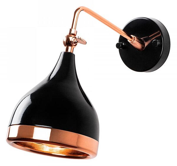 Opviq Nástěnná lampa Yıldo I černá/meď