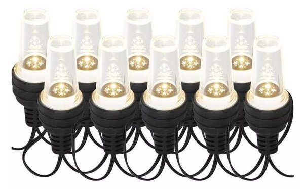 EMOS LED světelný řetěz – 10x párty žárovky, 4,5 m, venkovní i vnitřní, studená bílá