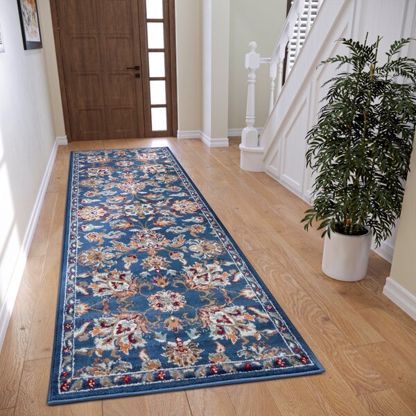 Hanse Home, Kusový koberec Luxor 105634 Caracci Blue Multicolor, 80x240, modrá, ložnice