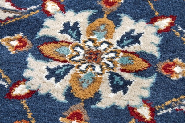 Hanse Home, Kusový koberec Luxor 105634 Caracci Blue Multicolor, 80x240, modrá, ložnice