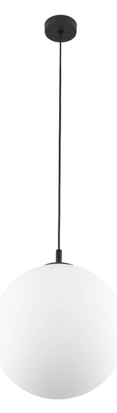 TK Lighting Závěsné svítidlo Esme, opálové sklo, jedno světlo, Ø 35 cm, stmívatelný, Bílá / opál, Obývací pokoj / jídelna, Sklo, Moderní, Koule