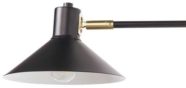 Nástěnná lampa KADASSA Černá Kov Nastavitelná