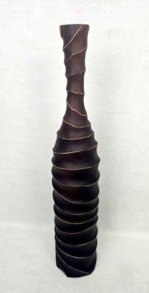 Váza SURIN, mangové dřevo,65 cm, ruční práce