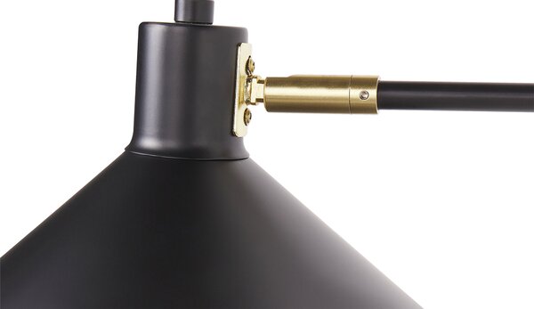 Nástěnná lampa KADASSA Černá Kov Nastavitelná