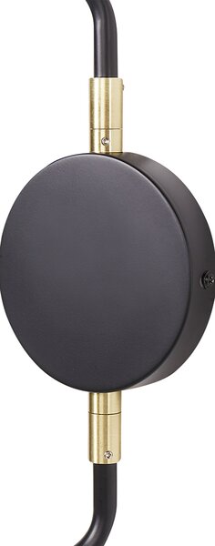Nástěnná lampa KADASSA Černá Kov Nastavitelná