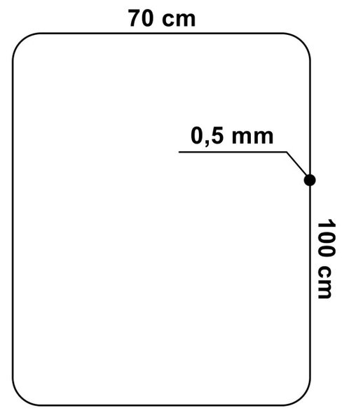 Podložka pod židli 70x100 cm průsvitná