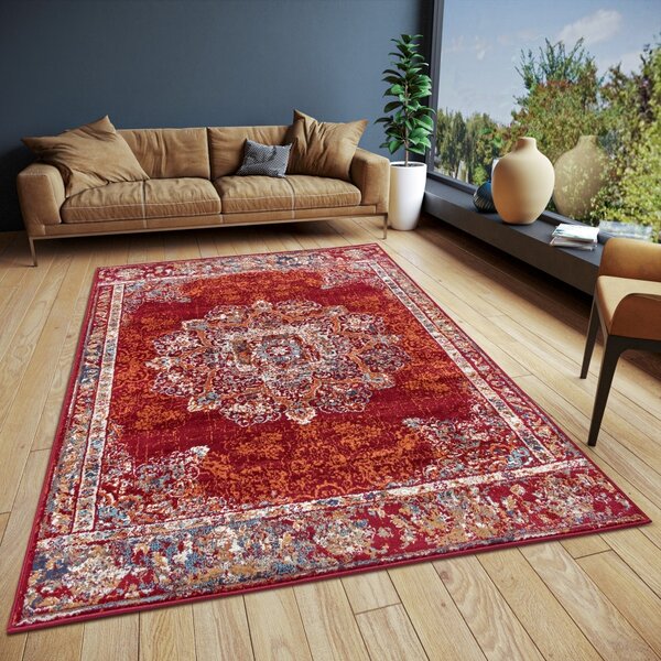 Hanse Home, Kusový koberec Luxor 105638 Maderno Red Multicolor, 80x120, červená, ložnice