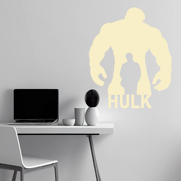Živá Zeď Samolepka Hulk silueta Barva: černá