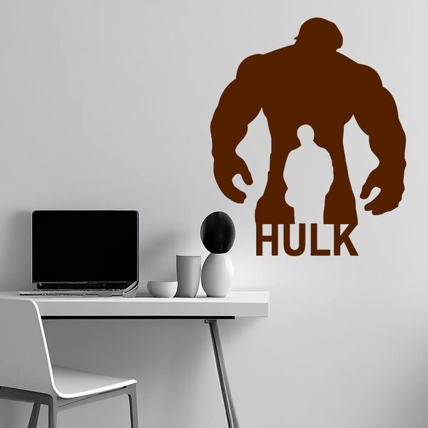 Živá Zeď Samolepka Hulk silueta Barva: černá